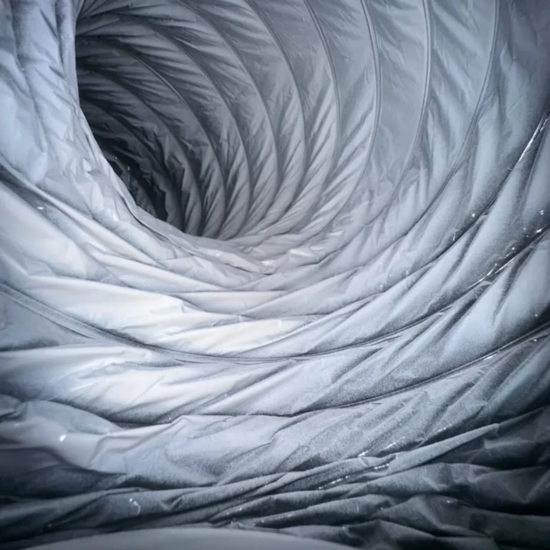 Air duct cleaning in Plant City, FL - clean flexible HVAC duct interior